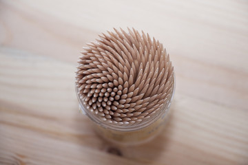 Toothpicks closeup