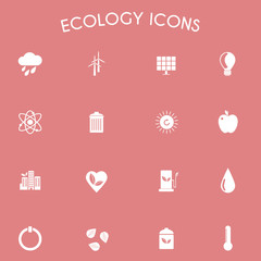 Fototapeta premium Ecology Icons Set