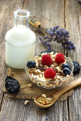 Healthy breakfast, diet and health concept
