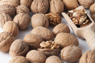 walnuts in the foreground for diet