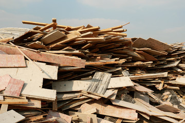 Waste wood pile