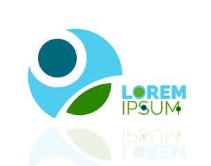 Logo, abstract geometric business icon