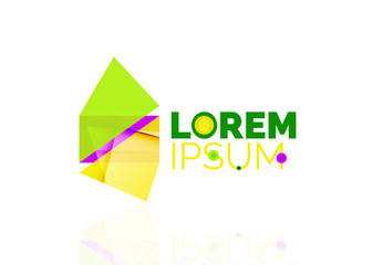 Logo, abstract geometric business icon