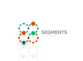 Vector outline minimal abstract geometric logo