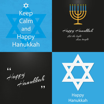 Set illustration background on day 4 Happy Hanukkah