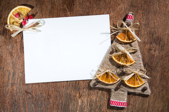 handmade christmas postcard