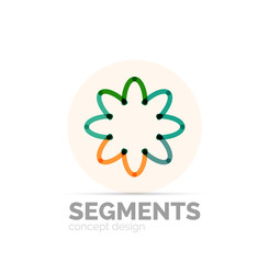 Obraz premium Abstract geometric linear hipster floral icon, frame design, flat style