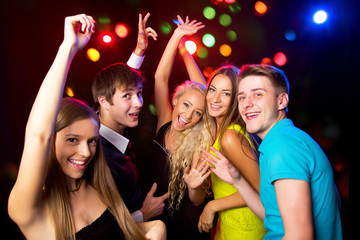 Young people at party.
