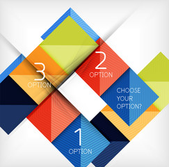 Paper style design templates, square abstract background, geometric layout