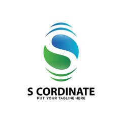 initial S for signal logo icon