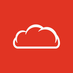 The cloud icon. Cloud symbol. Flat