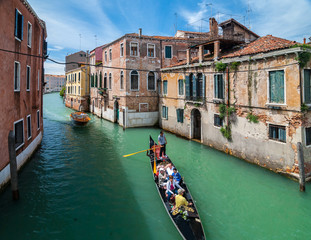 VENICE, ITALY - MAY 16, 2010: A gondola in Venice, Italy