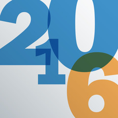 Happy new 2016 year. Greetings card. Colorful design. Vector ill