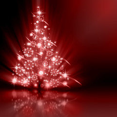 Christmas red tree