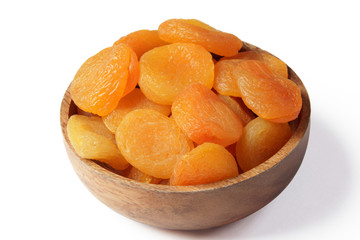 dried apricots isolated on white