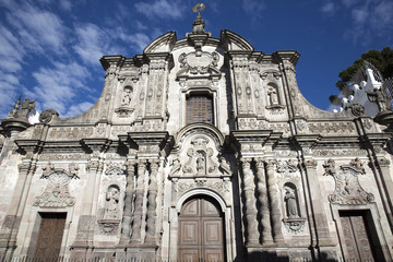 Obraz premium Jesuit Church of La Compania in the historic center of Quito, Ecuador