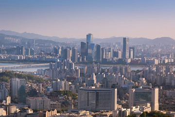 Sunset of Seoul City , South Korea