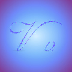 Letters V with Polygonal Pattern