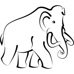 Mammoth Minimal Vektor Drawing