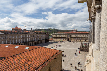 Praza de Obradoiro in Santiago de Compostela in Spain, a World Heritage Site