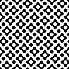 Vector modern seamless geometry pattern floral, black and white abstract geometric background, pillow print, monochrome retro texture, hipster fashion design