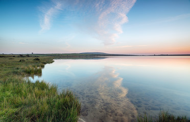 Dusk at Dozmary Pool