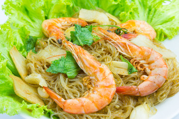 Shrimp vermicelli Thai food