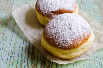 Donut in powdered sugar