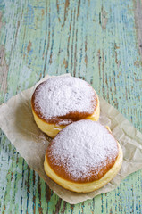 Donut in powdered sugar