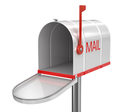 Open mailbox (clipping path included)
