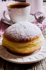 Donut in powdered sugar