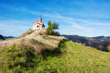 Fototapeta na wymiar Chapel in Rodopi mountain, Bulgaria