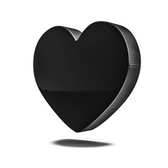 Naklejka premium Hockey puck heart / 3D render of heart shaped ice hockey puck