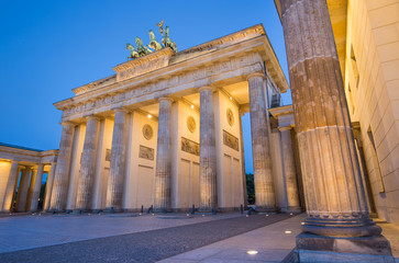 Brandenburg Gate at night, Berlin, Germany