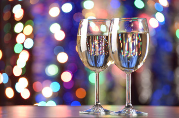 Glasses of champagne