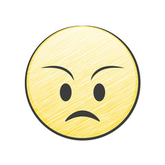 Verärgertes Gesicht