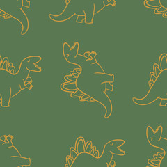 Adorable dinosaurs. Seamless pattern for wallpapers, pattern fills, web page backgrounds,surface textures, scrapbook pages