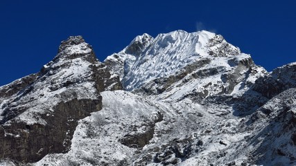 Lobuche East, high mountain in the Himalayas