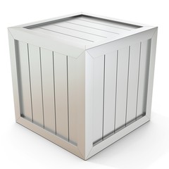 3d new metallic crate