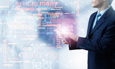 Man using modern technologies