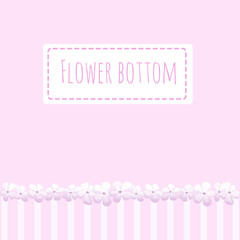 Pink background with flowers fence and space for text
