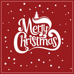 Christmas and New Year greeting card. Vector illustration.