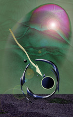 fecondazione artificiale/immagine realizzata al computer di un ovulo femminile fecondato