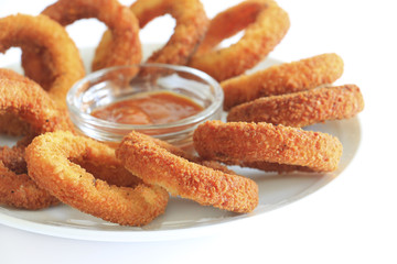 Deep fried onion rings