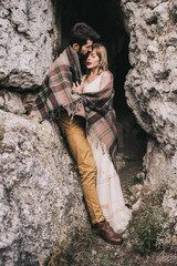 loving couple in the mountains