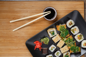 Various of sushi rolls