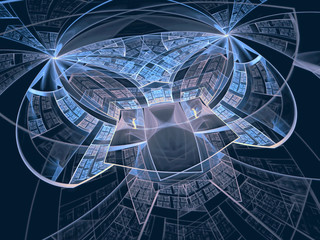 Abstract digitally generated image futuristic design with light