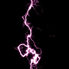 Seamless Lightning Strikes with Black background.