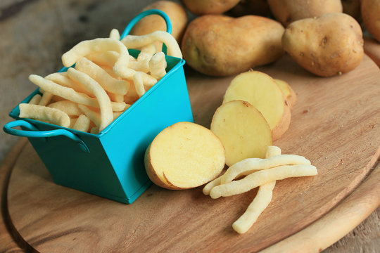 French fries with fresh potatoes