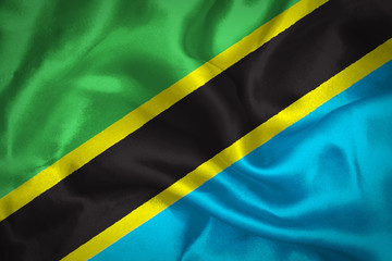 Tanzania waving flag 